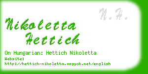 nikoletta hettich business card